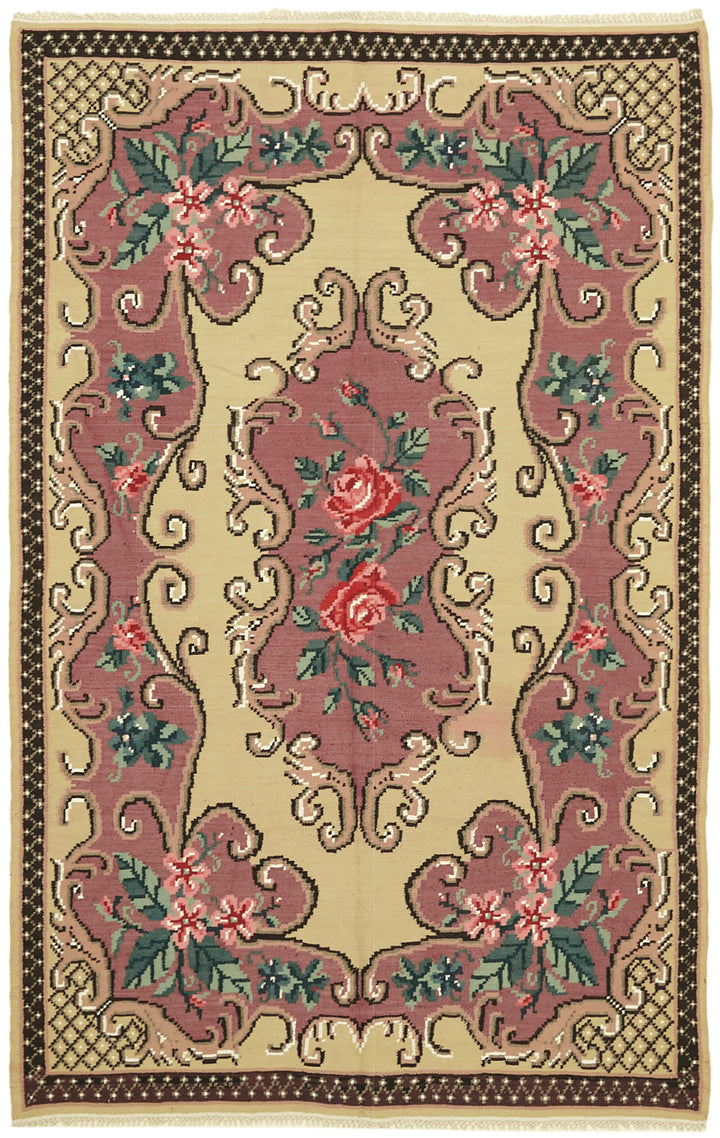 6x9 Multicolor Vintage Moldovan Kilim Rug - 42672