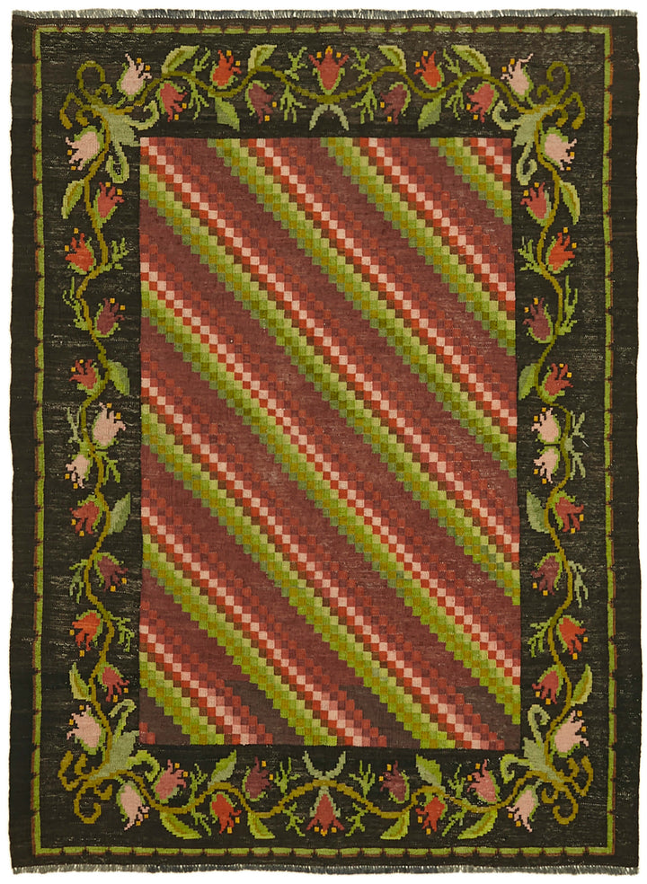 5x7 Multicolor Vintage Moldovan Kilim Rug - 42673