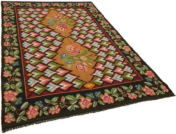 6x9 Multicolor Vintage Moldovan Kilim Rug - 42678