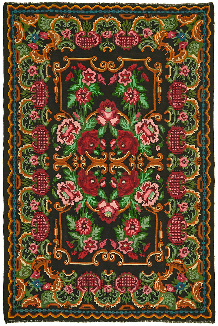 6x9 Multicolor Vintage Moldovan Kilim Rug - 42692