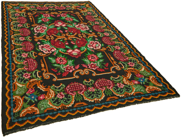 6x9 Multicolor Vintage Moldovan Kilim Rug - 42692