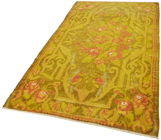 5x9 Yellow Vintage Moldovan Kilim Rug - 42699