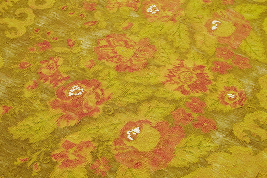 5x9 Yellow Vintage Moldovan Kilim Rug - 42699