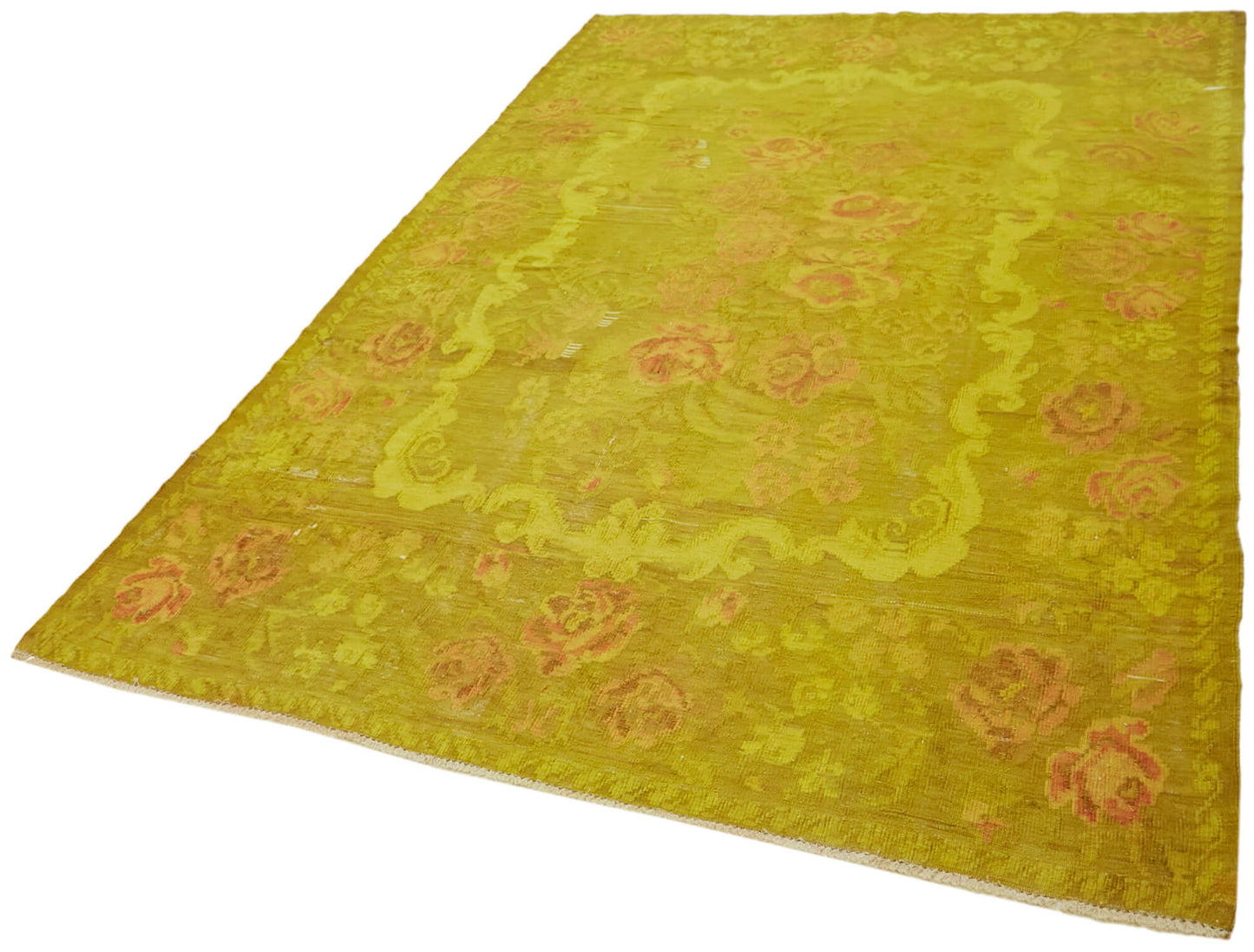 6x10 Yellow Vintage Moldovan Kilim Rug - 42701