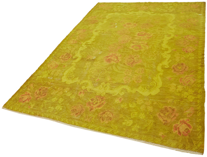 6x10 Yellow Vintage Moldovan Kilim Rug - 42701