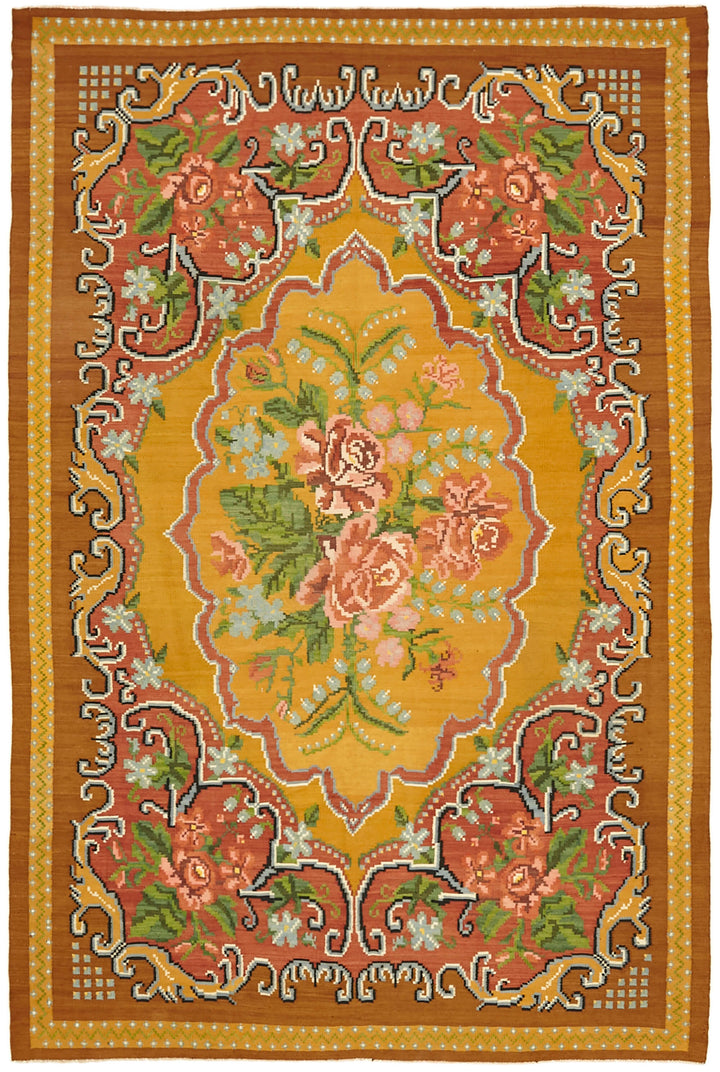 7x10 Multicolor Vintage Moldovan Kilim Rug - 42706