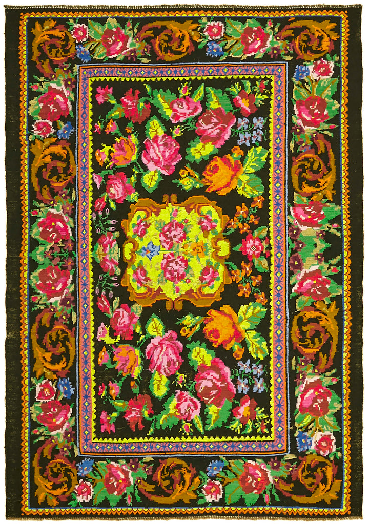 6x8 Multicolor Vintage Moldovan Kilim Rug - 42709