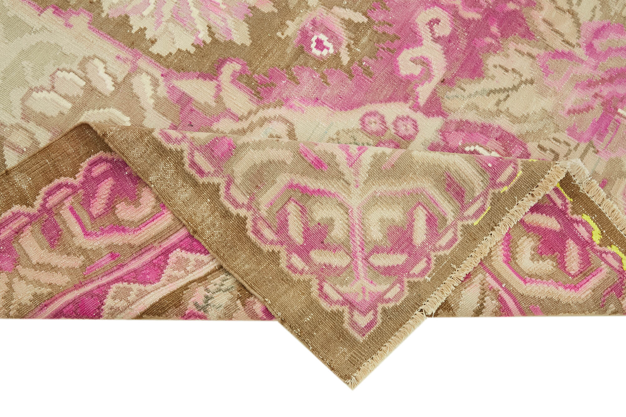 7x10 Beige Vintage Moldovan Kilim Rug - 42712