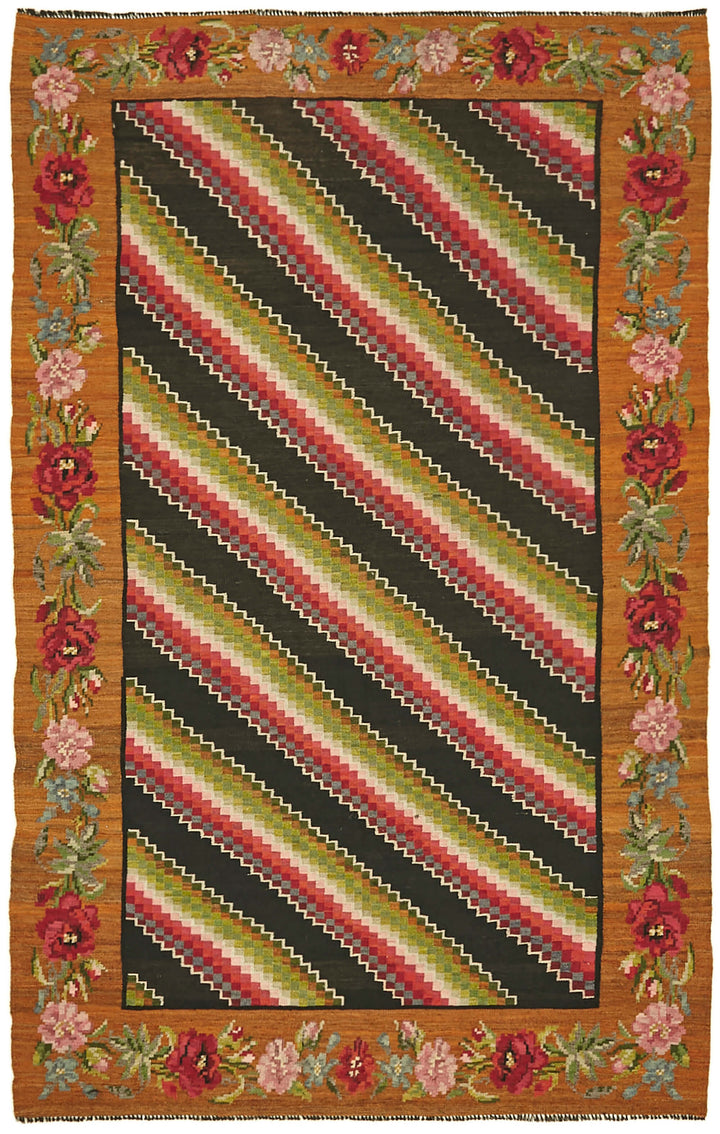 5x8 Multicolor Vintage Moldovan Kilim Rug - 42714