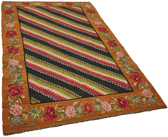 5x8 Multicolor Vintage Moldovan Kilim Rug - 42714