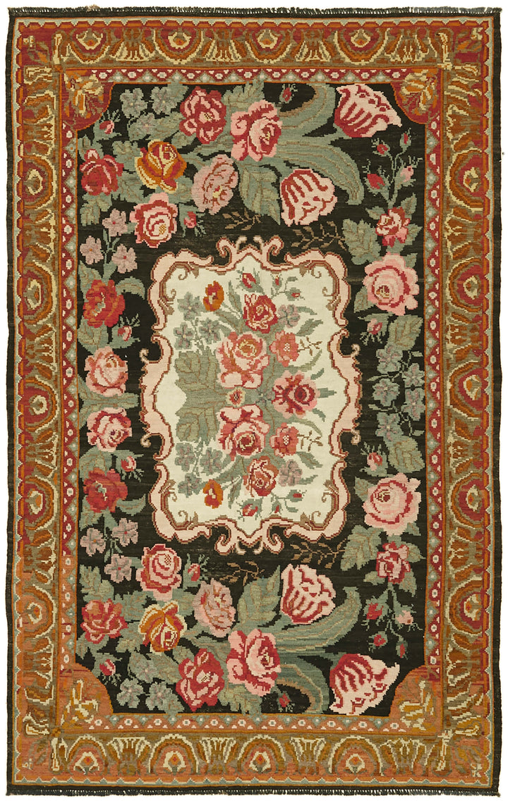 6x10 Multicolor Vintage Moldovan Kilim Rug - 42720
