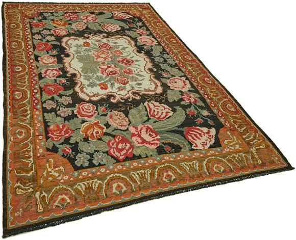 6x10 Multicolor Vintage Moldovan Kilim Rug - 42720