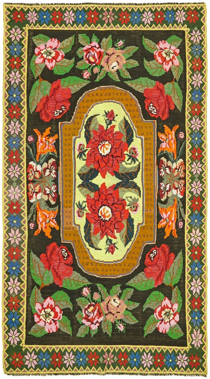 7x11 Multicolor Vintage Moldovan Kilim Rug - 42722