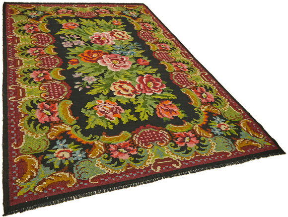 6x9 Multicolor Vintage Moldovan Kilim Rug - 42724