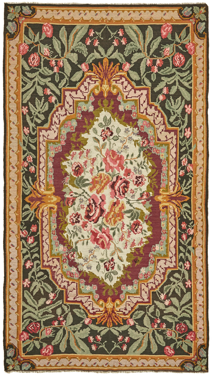 7x11 Multicolor Vintage Moldovan Kilim Rug - 42725