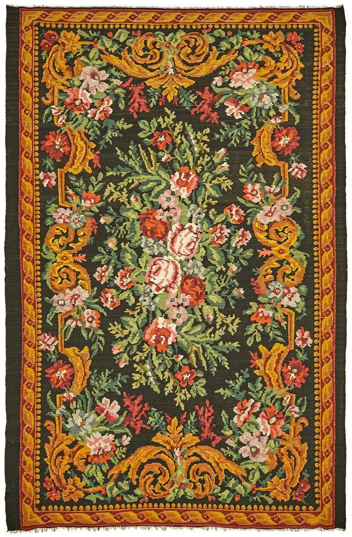 7x10 Multicolor Vintage Moldovan Kilim Rug - 42726