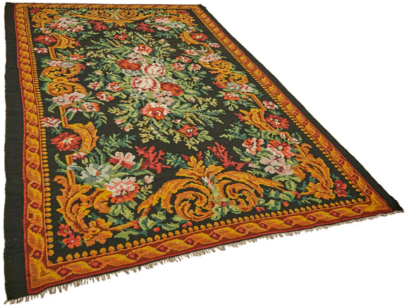 7x10 Multicolor Vintage Moldovan Kilim Rug - 42726