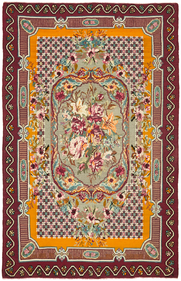 7x10 Multicolor Vintage Moldovan Kilim Rug - 42734