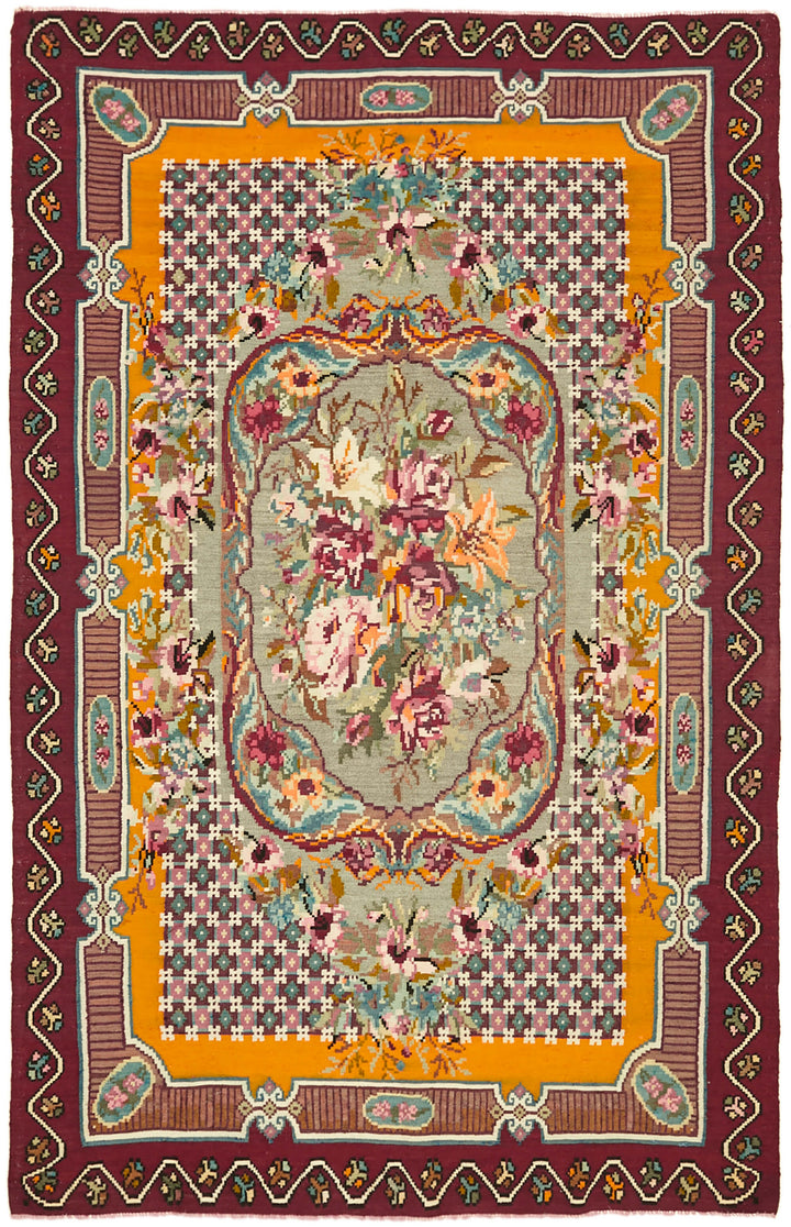 7x10 Multicolor Vintage Moldovan Kilim Rug - 42734