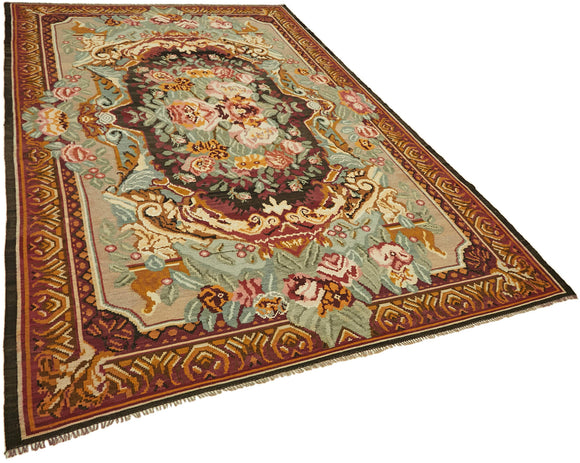 7x10 Multicolor Vintage Moldovan Kilim Rug - 42735