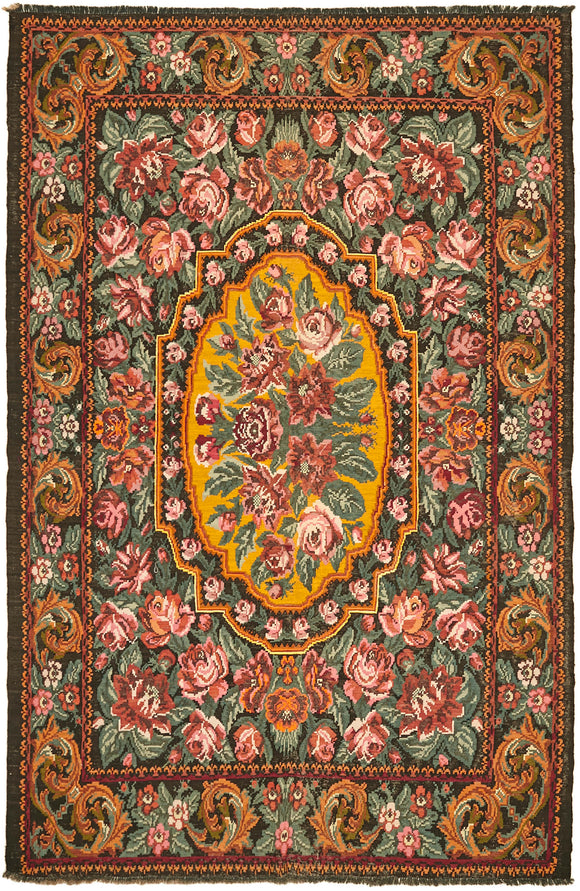 8x11 Multicolor Vintage Moldovan Kilim Rug - 42736