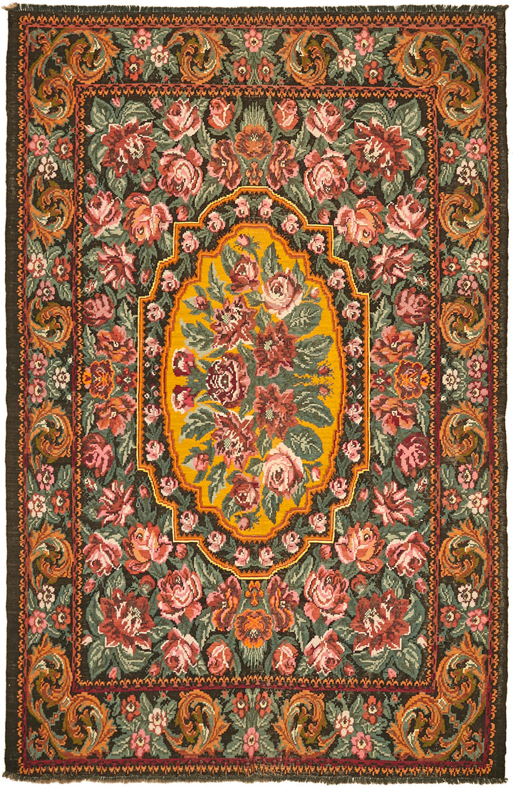 8x11 Multicolor Vintage Moldovan Kilim Rug - 42736