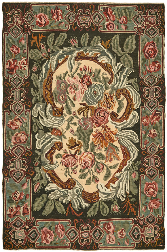 6x10 Multicolor Vintage Moldovan Kilim Rug - 42737