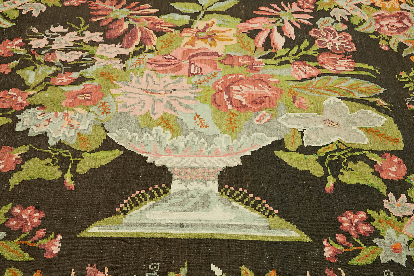 7x11 Multicolor Vintage Moldovan Kilim Rug - 42738