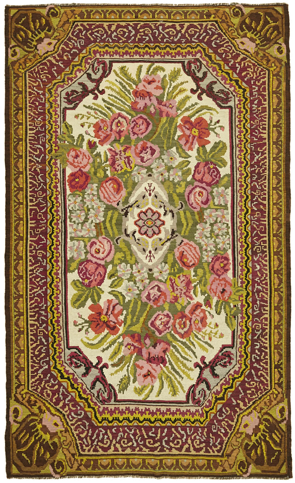 6x10 Multicolor Vintage Moldovan Kilim Rug - 42740