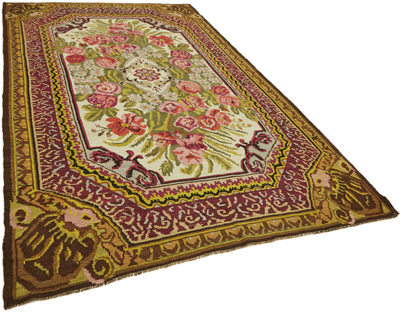 6x10 Multicolor Vintage Moldovan Kilim Rug - 42740