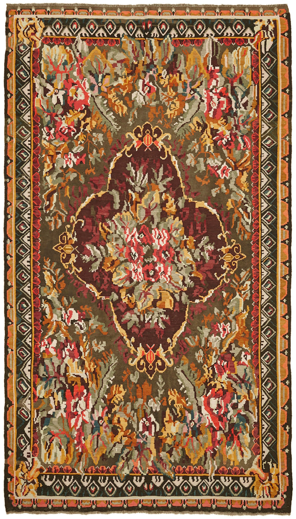 6x11 Multicolor Vintage Moldovan Kilim Rug - 42741