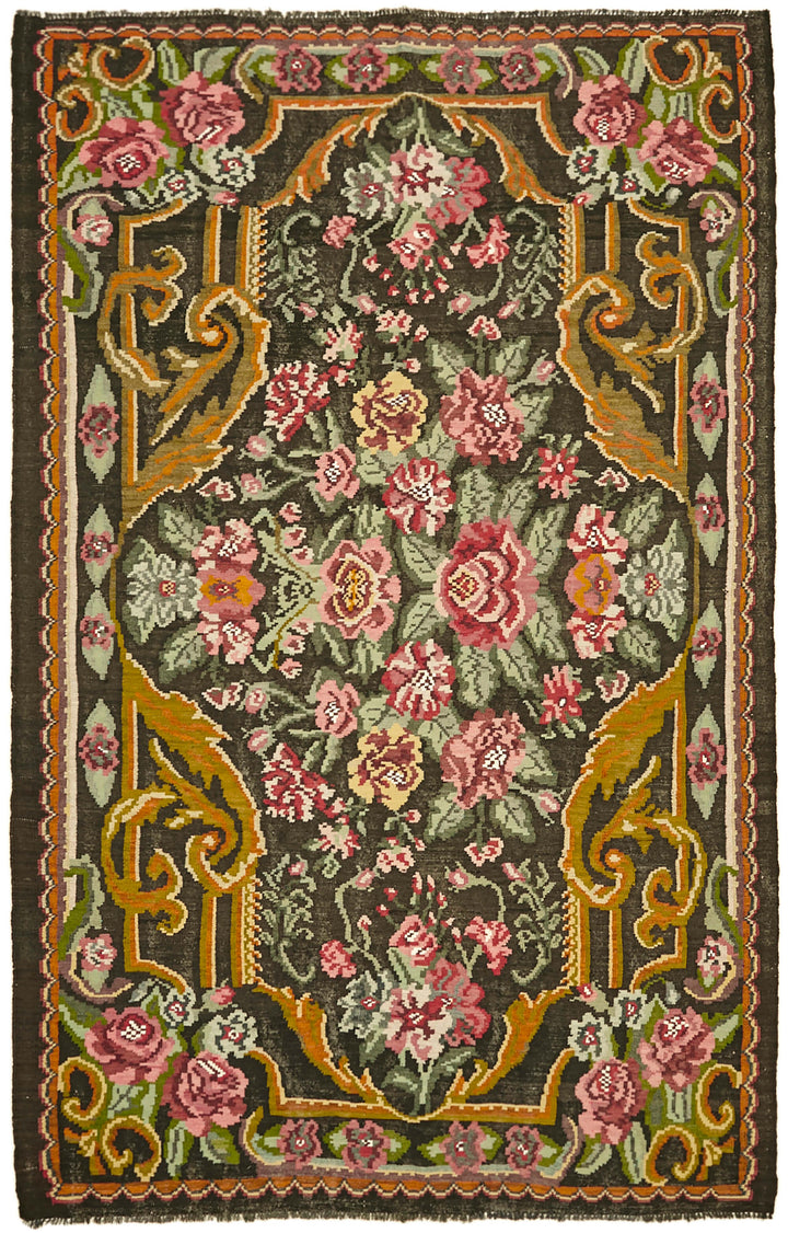 7x11 Multicolor Vintage Moldovan Kilim Rug - 42742