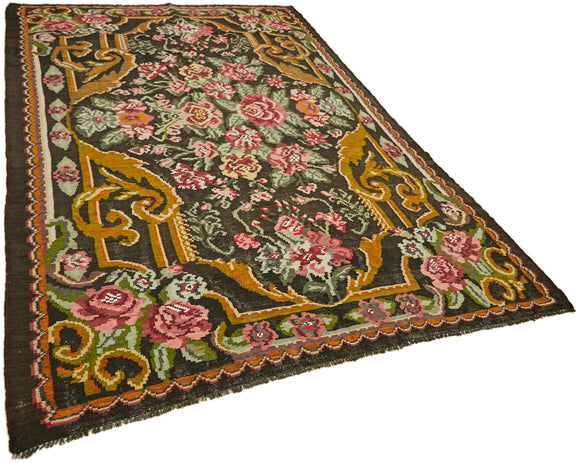 7x11 Multicolor Vintage Moldovan Kilim Rug - 42742