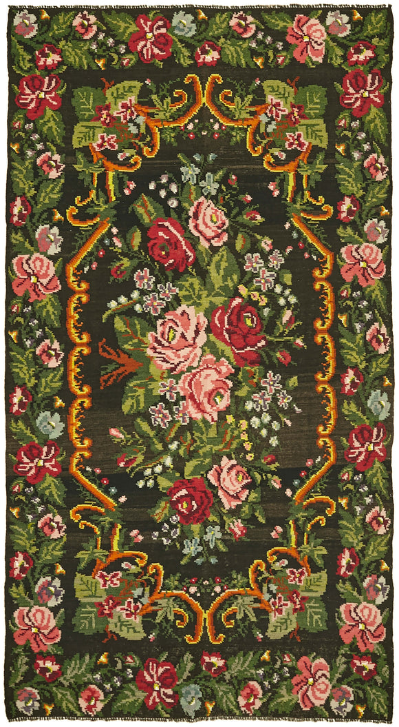 6x11 Multicolor Vintage Moldovan Kilim Rug - 42744