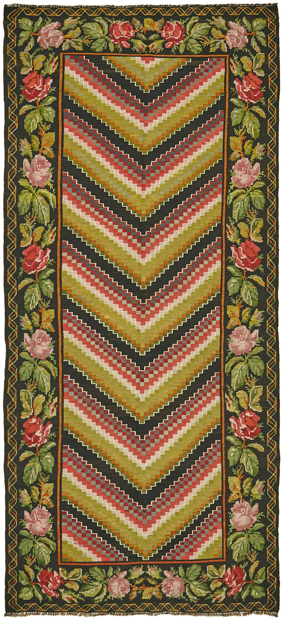 6x12 Multicolor Vintage Moldovan Kilim Rug - 42749