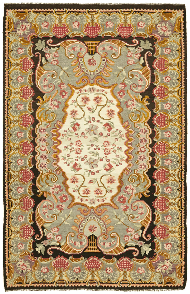 6x10 Multicolor Vintage Moldovan Kilim Rug - 42757