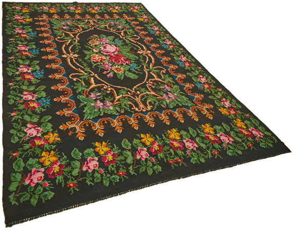 7x11 Multicolor Vintage Moldovan Kilim Rug - 42768