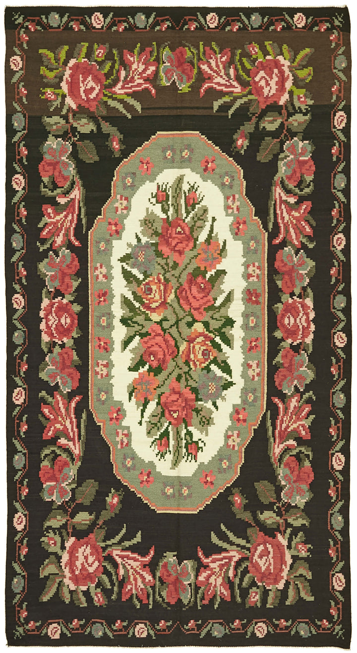 6x11 Multicolor Vintage Moldovan Kilim Rug - 42769