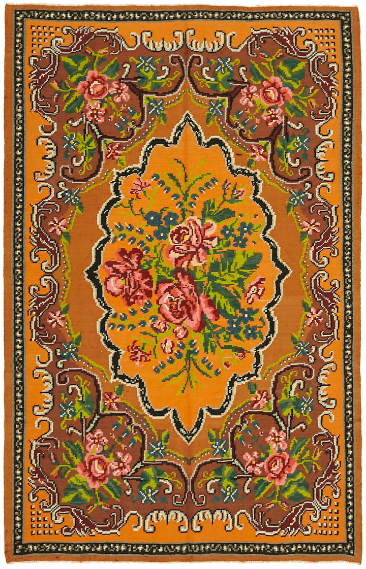 6x9 Multicolor Vintage Moldovan Kilim Rug - 42770