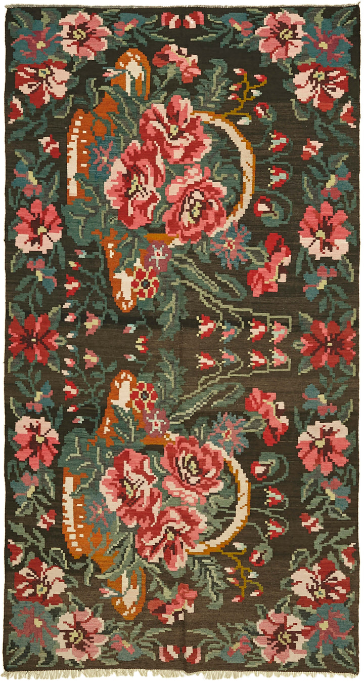 6x10 Multicolor Vintage Moldovan Kilim Rug - 42773