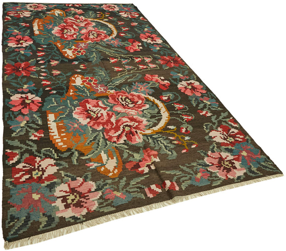 6x10 Multicolor Vintage Moldovan Kilim Rug - 42773