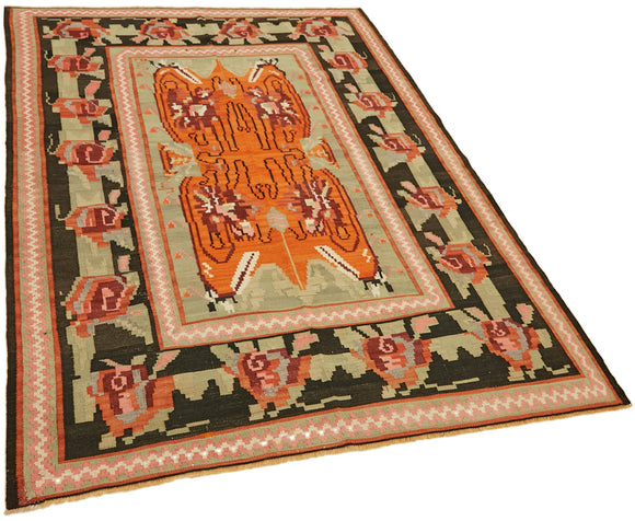 5x7 Multicolor Vintage Moldovan Kilim Rug - 42775