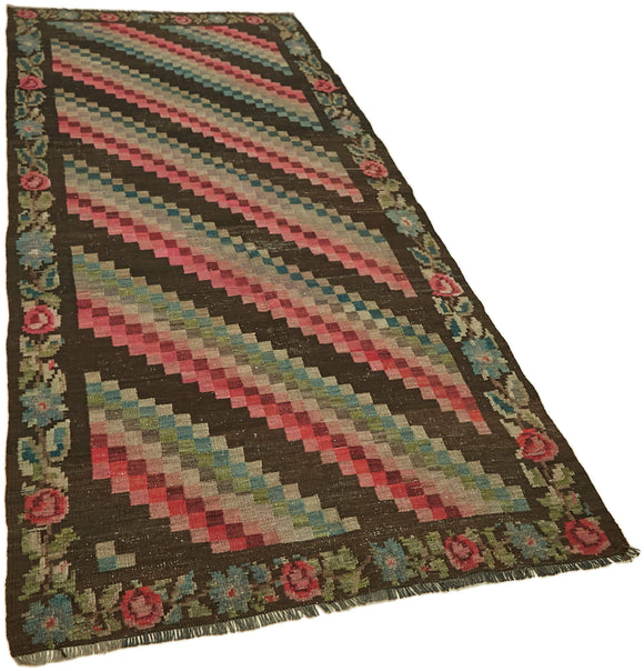 4x9 Multicolor Vintage Moldovan Kilim Rug - 42777