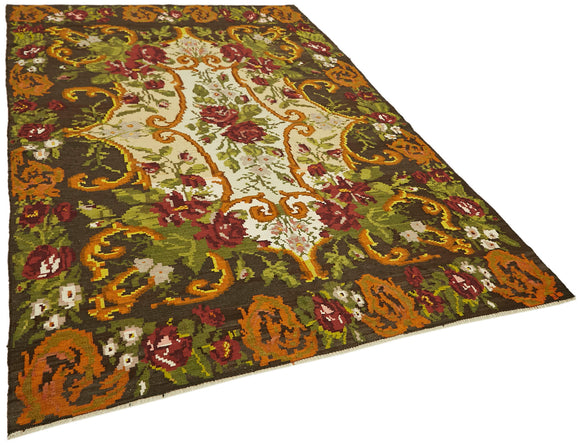 7x9 Multicolor Vintage Moldovan Kilim Rug - 42785