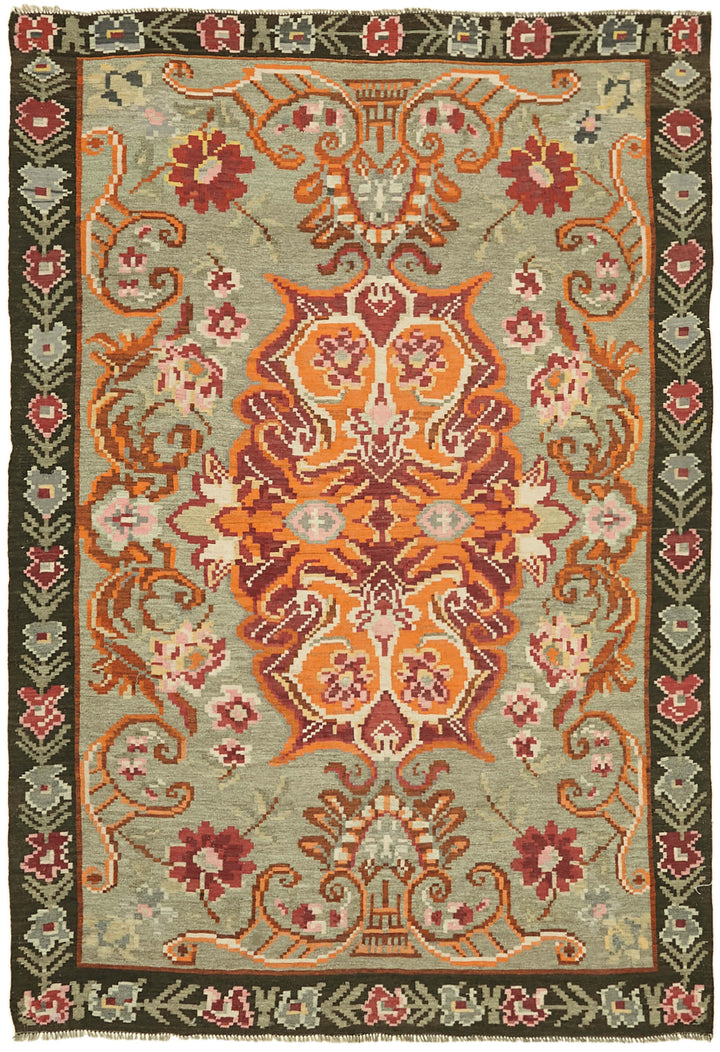 7x10 Multicolor Vintage Moldovan Kilim Rug - 42786