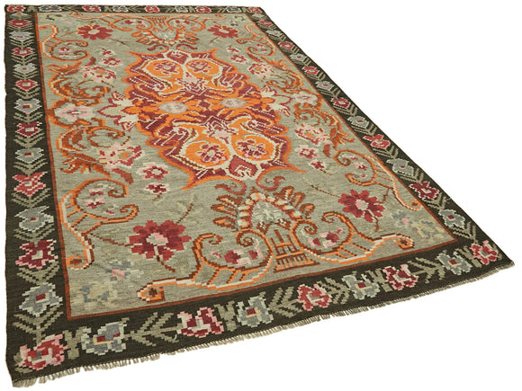 7x10 Multicolor Vintage Moldovan Kilim Rug - 42786