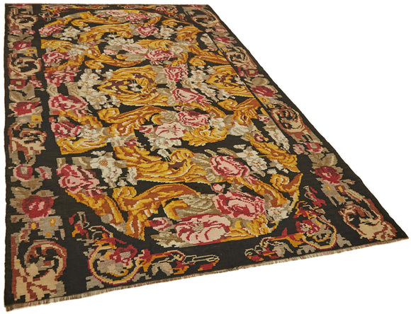 6x9 Multicolor Vintage Moldovan Kilim Rug - 42788