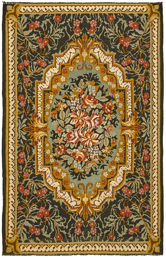 7x10 Multicolor Vintage Moldovan Kilim Rug - 42789