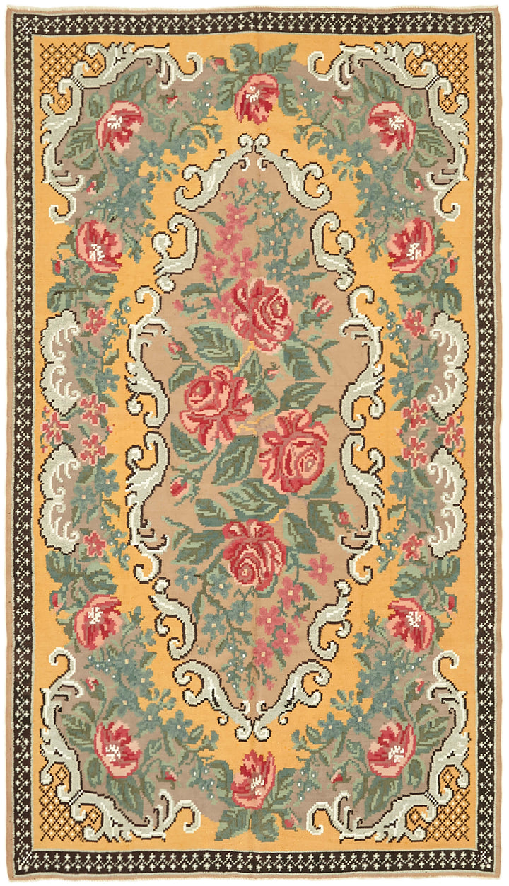 6x10 Multicolor Vintage Moldovan Kilim Rug - 42792
