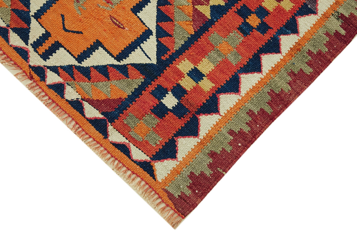 3x9 Multicolor Boho Runner Kilim Rugs - 42794